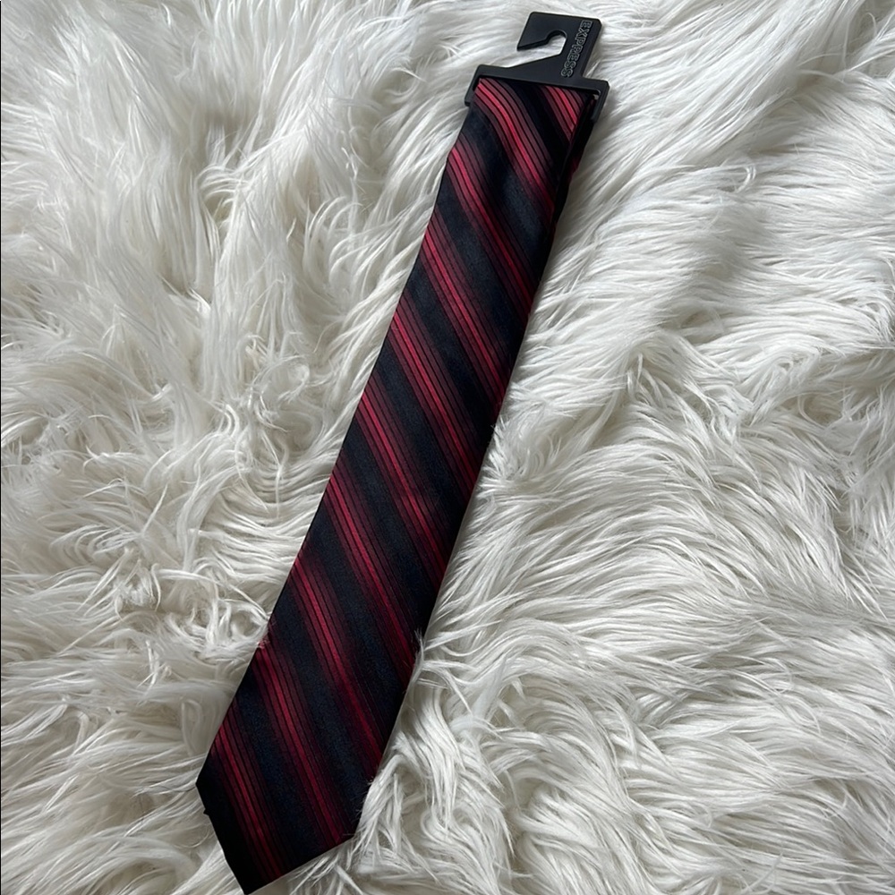 Express Black and Red Silk Tie